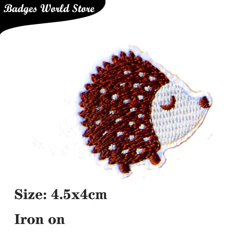 Cartoon Decorative Patch Hedgehog Chicken icon Embroidered Applique Patches For kawaii clothes DIY Iron on Badges on a backpack