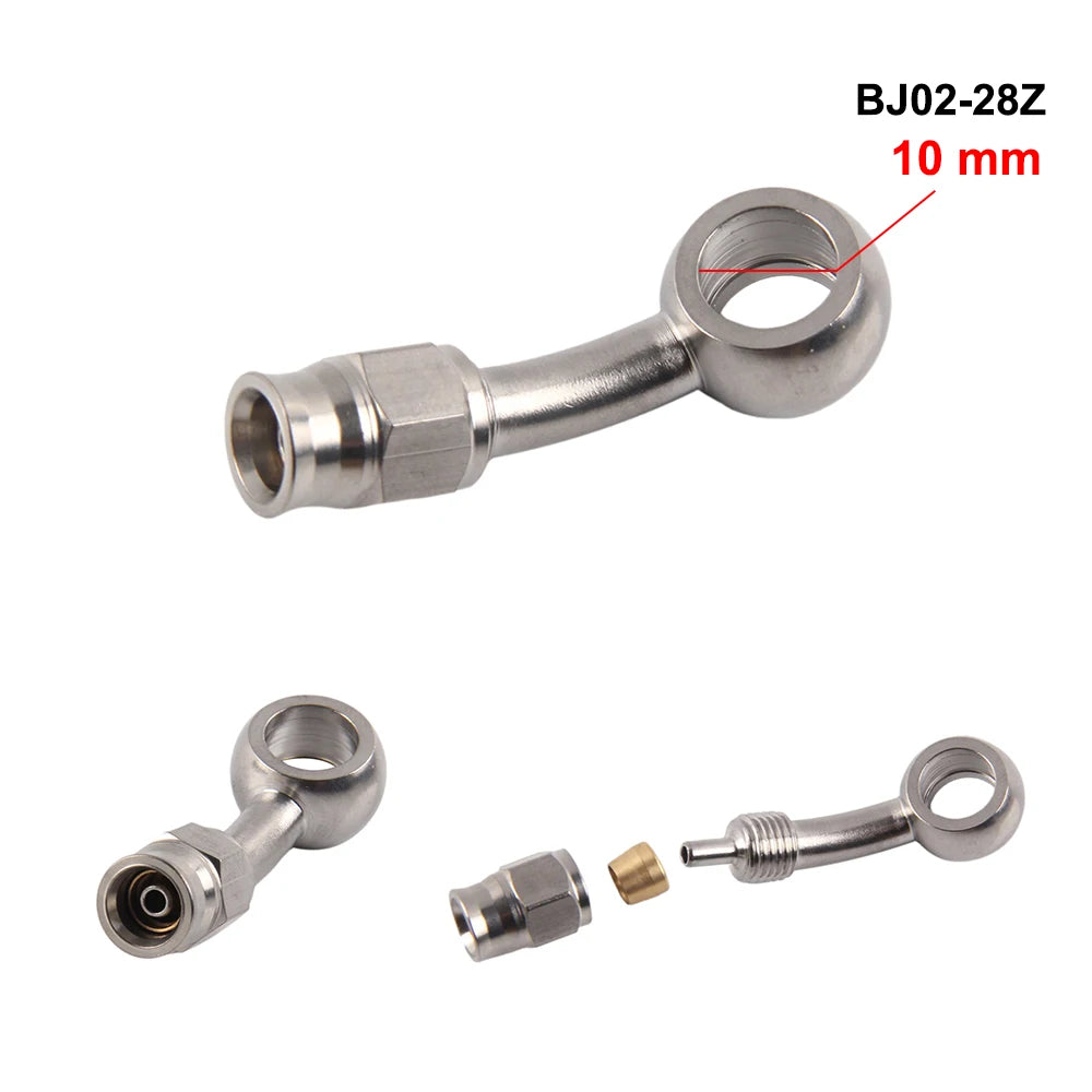 AN3 Motorcycle Motor Bike Hydraulic Brake Oil Hose Line Banjo Fitting m10x1 stainless Steel 10mm