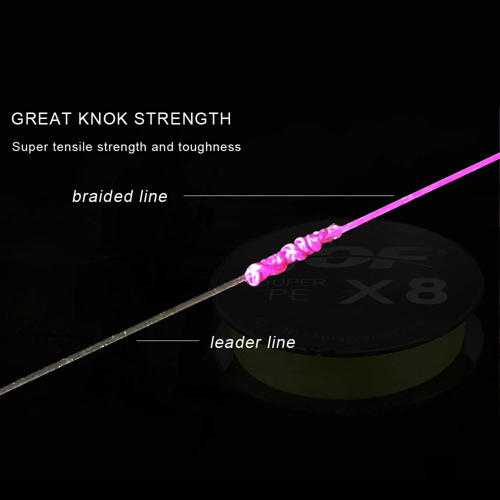 JOF 8 Strands 1000M 500M 300M Carp Fishing Line Braided PE Multifilament X8 Threads Weaves 20-100LB Peche Accessoire
