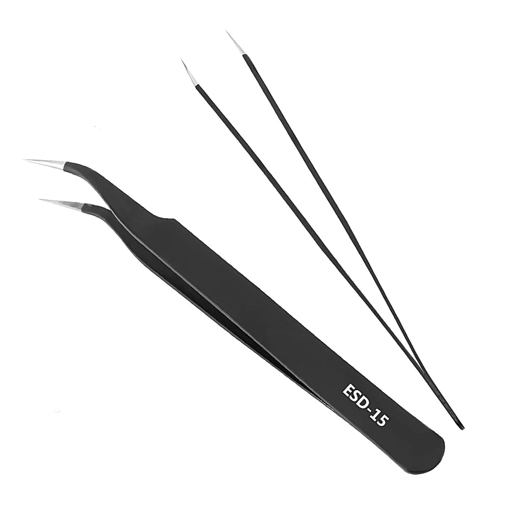 Anti Static for Watch Jewelry Mobile Phone Electronics Tweezers Set Precision Industrial Repair Tweezers 6Pcs/Set