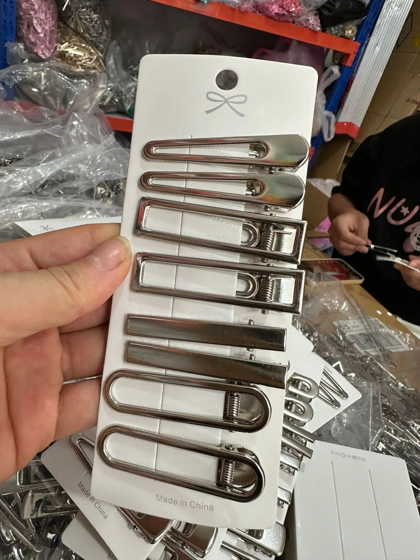 Silver Metal Hairpins for Women Girls Star Hair Clip Multiple Styles Seamless Duckbill Clip Girls Hair Accessoires