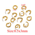 100pcs PVD Gold Plated Stainless Steel Open Jump Rings Connectors for DIY Jewelry Making Split Ring Jewelry Findings Accessoires