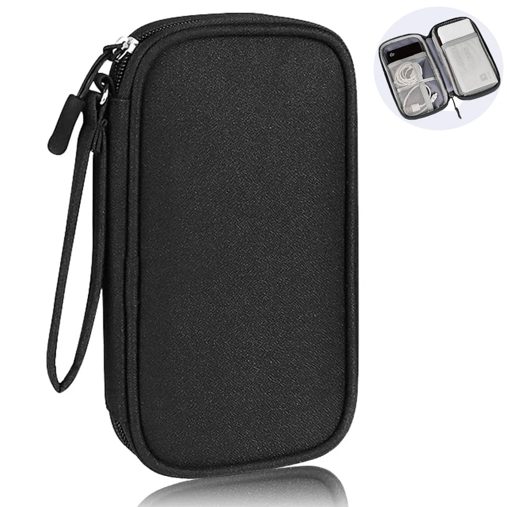 USB Cable Storage Bag Multifunctional Travel Portable Data Line Phone Charger Power Bank Electronic Accessories Organizer