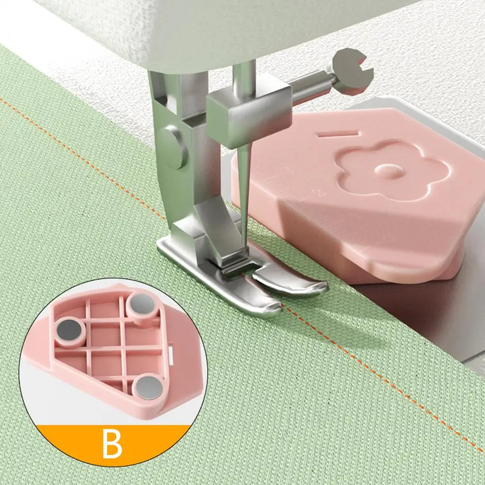 Magneet Slot Stitcher Naaimachine Accessoires Nieuwe Multipurpose Magnet Gauge Edge Polygonal Anti-Curling Plastic Positioner
