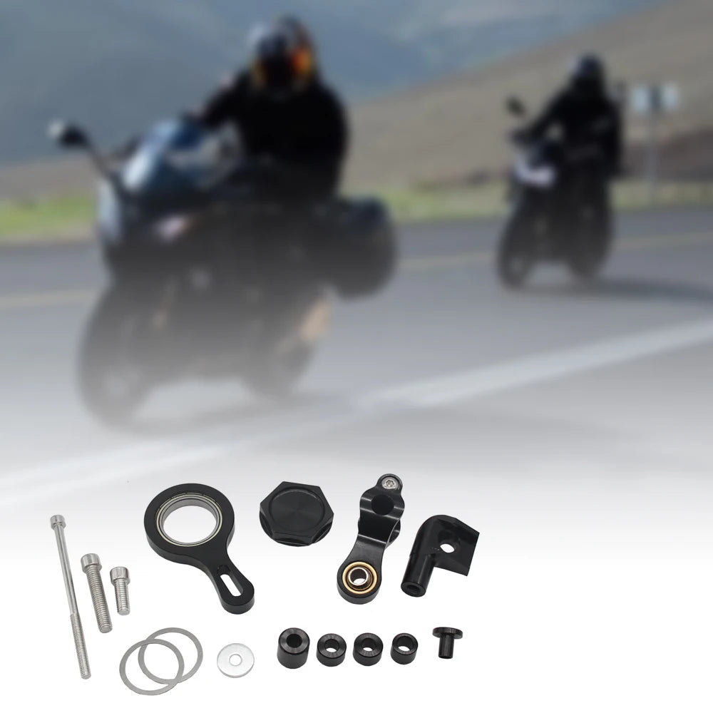 Motorcycle Steering Stabilizer Damper Mounting Bracket Kit Modification Accessories Replacement for YZFR1 2002-2017 YZFR6 2006