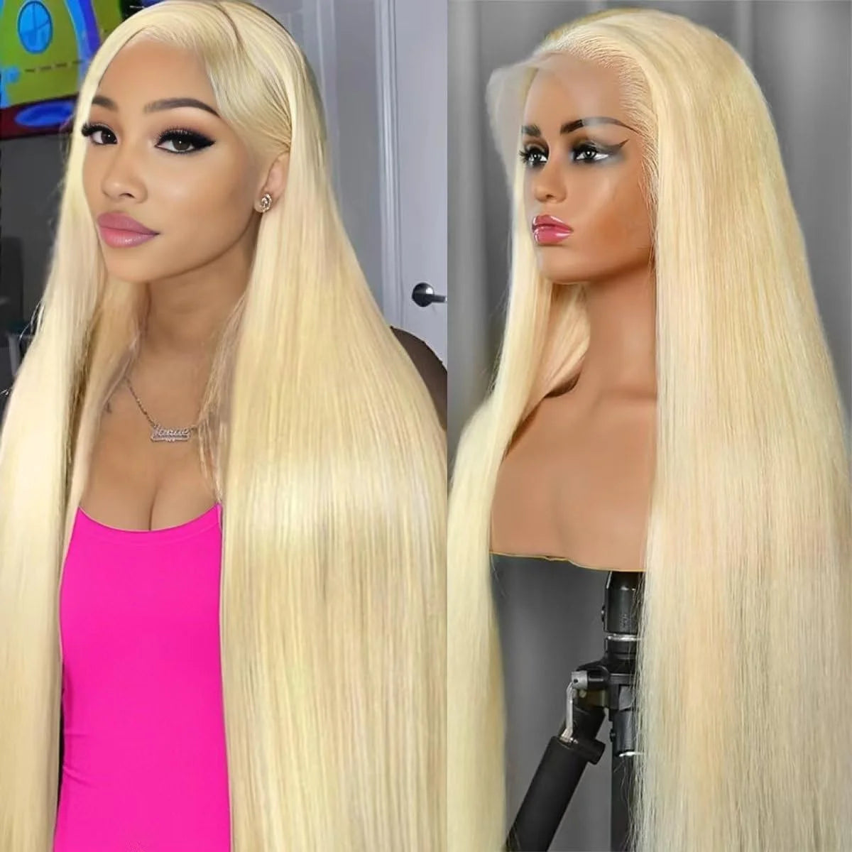 13x4 13x6 HD Transparent 613 Honey Blonde Lace Front Human Hair Wigs Raw Brazilian Straight Lace Frontal Wig Remy Human Hair