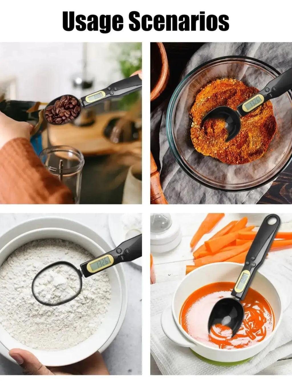 Electronic Kitchen Scale 500g 0.1g LCD Digital Measuring Food Flour Digital Spoon Scale Mini Kitchen Tool for Milk Coffee Scale
