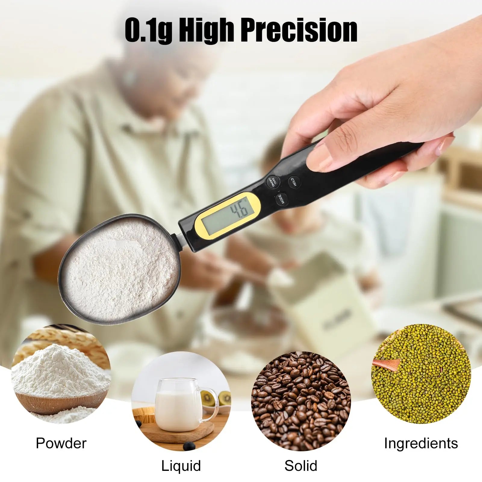 Electronic Kitchen Scale 500g 0.1g LCD Digital Measuring Food Flour Digital Spoon Scale Mini Kitchen Tool for Milk Coffee Scale