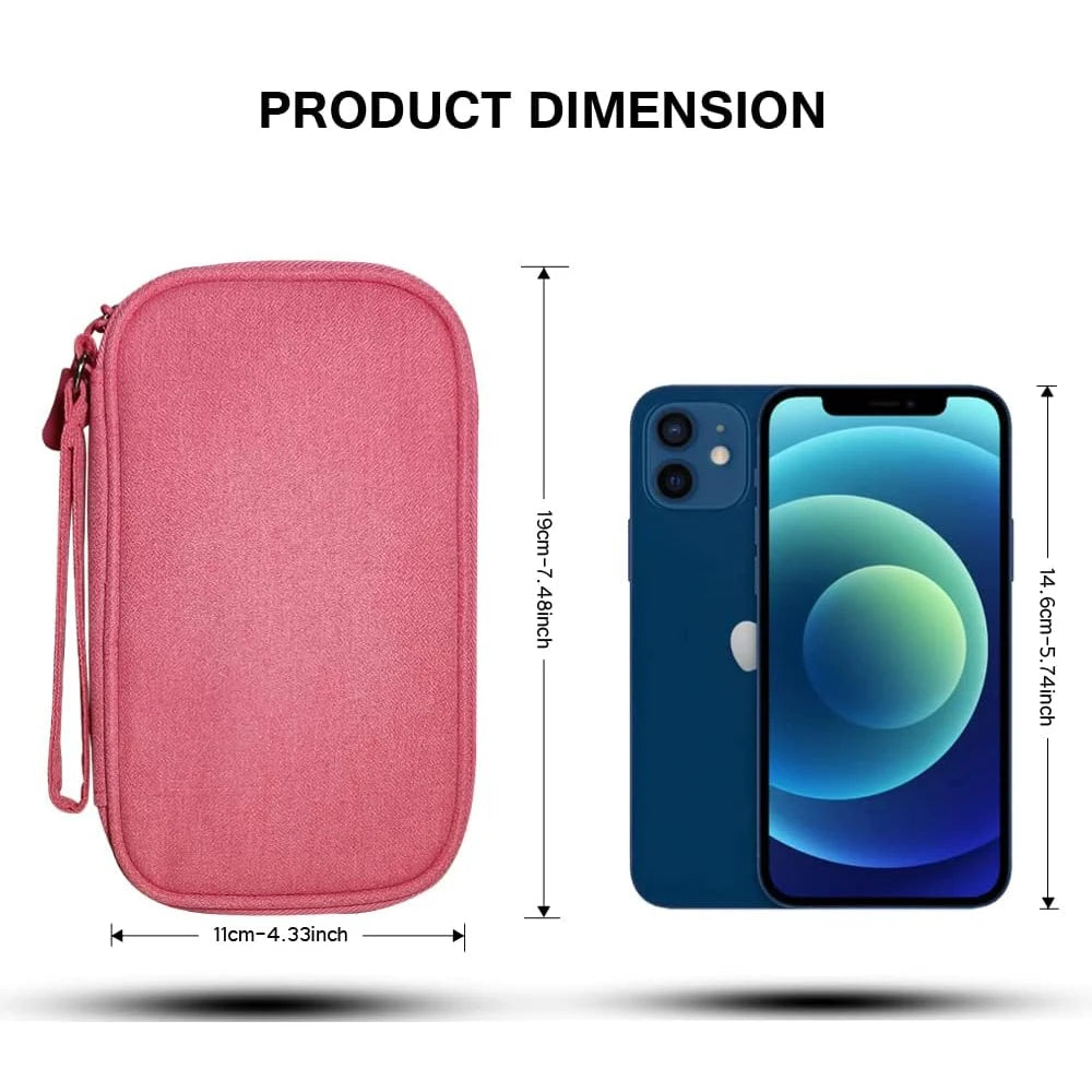 USB Cable Storage Bag Multifunctional Travel Portable Data Line Phone Charger Power Bank Electronic Accessories Organizer