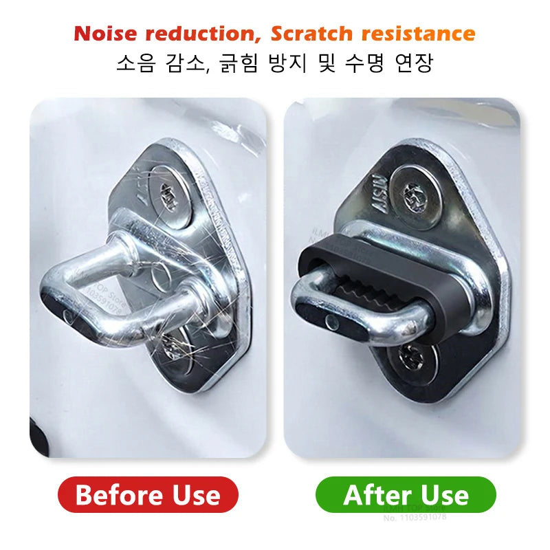 Car Door Shock Absorber Universal Car Door Buckle Soundproof Deadener Damper Cushion Anti-Vibration Buffer Pad for Most Cars