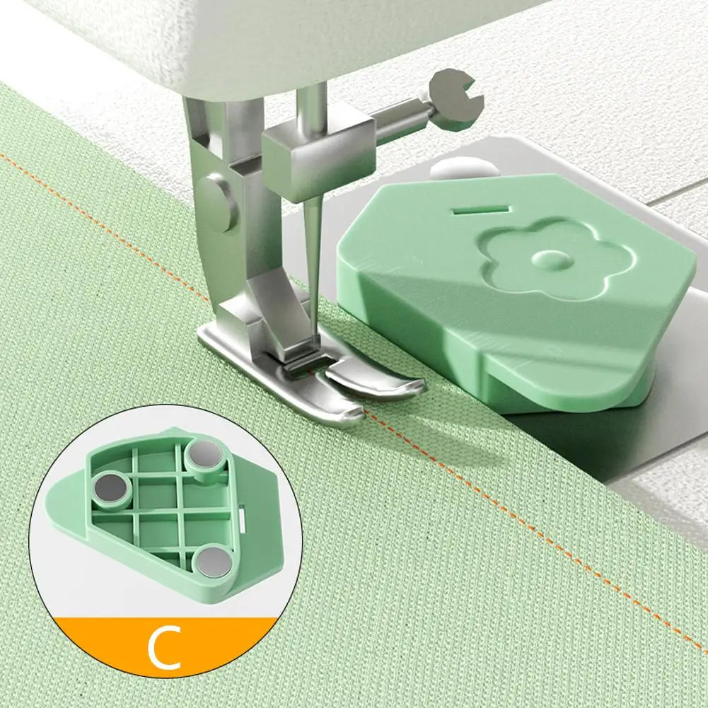 Magneet Slot Stitcher Naaimachine Accessoires Nieuwe Multipurpose Magnet Gauge Edge Polygonal Anti-Curling Plastic Positioner