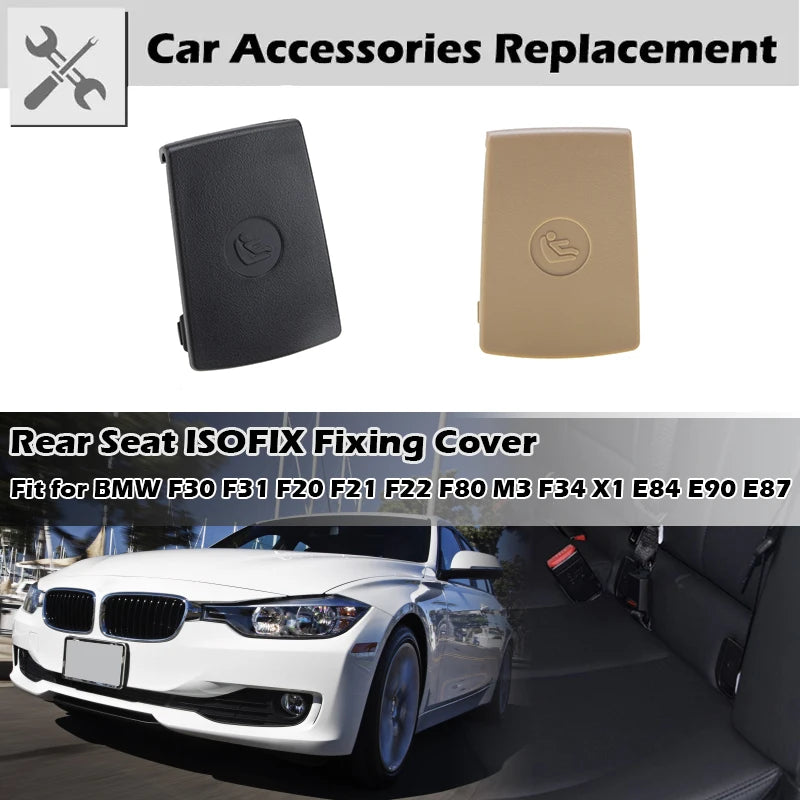 Rear Seat ISOFIX Buckle Flip Cover Child Seat Safety Belt Caps Fit For BMW F30 F31 F20 F21 F22 F80 M3 F34 X1 E84 E90 Accessories
