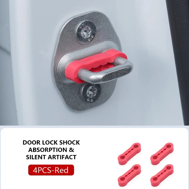 Car Door Shock Absorber Universal Car Door Buckle Soundproof Deadener Damper Cushion Anti-Vibration Buffer Pad for Most Cars