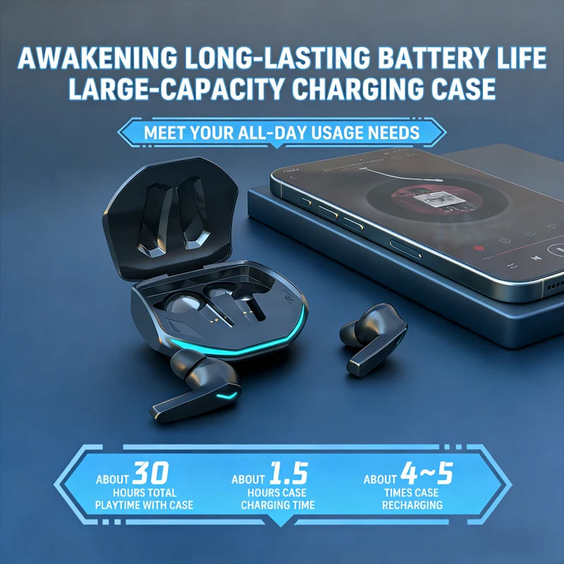 Lenovo Wireless GM2 Pro Bluetooth 5.3 Earphones Gaming Low Latency Dual Mode Music Earbuds Sports In-Ear Headset With Mic Gifts