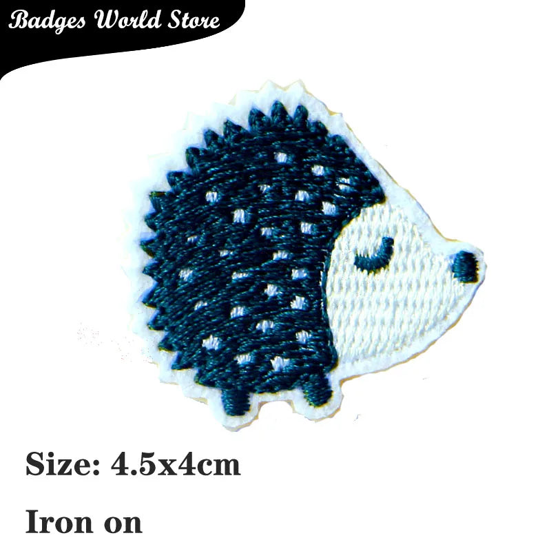 Cartoon Decorative Patch Hedgehog Chicken icon Embroidered Applique Patches For kawaii clothes DIY Iron on Badges on a backpack