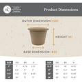 14 Inch Classic Round Planter Pots with Drainage Rolled Rim Plastic Planters for Indoor and Outdoor Plants 2-Pack Decorative Fl