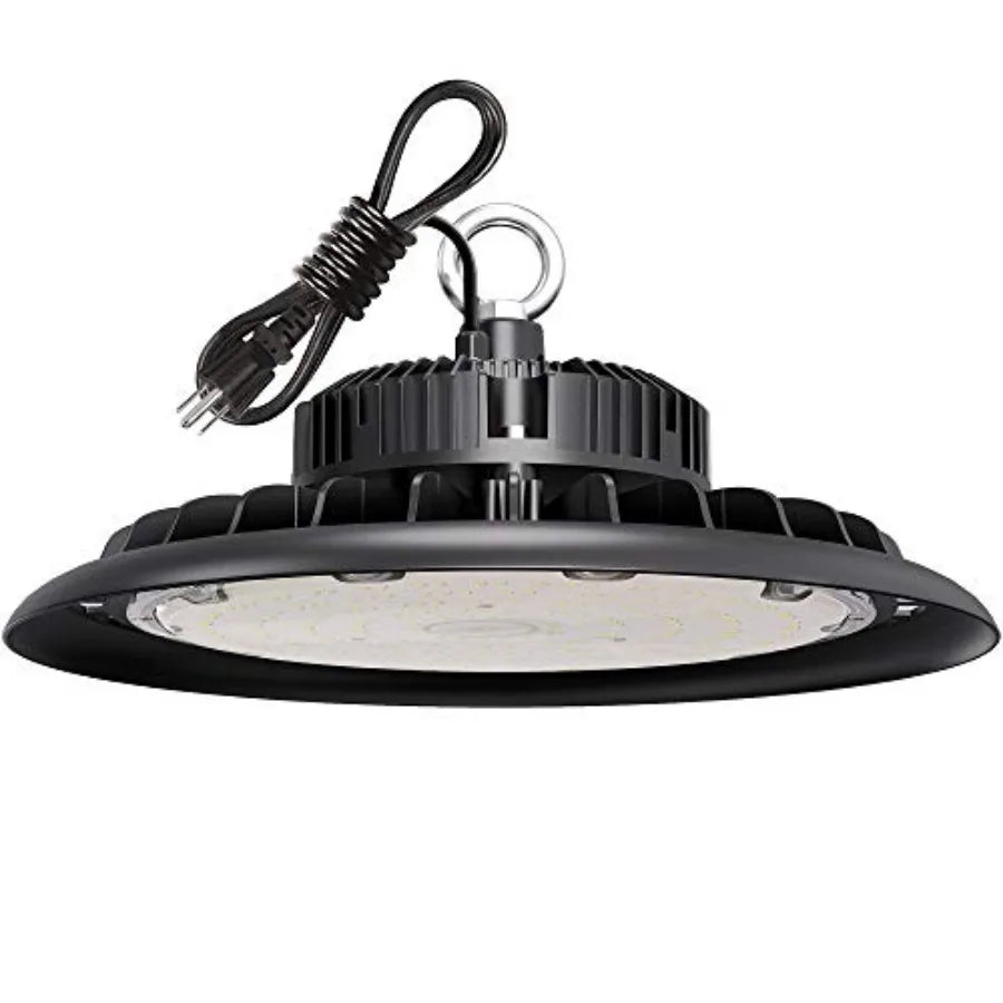 UFO LED High Bay Light 150W 21, 000lm 5000K Daylight 600W HID/HPS Equivalent with US Plug 5' Cable LED Warehouse Lights Commerc