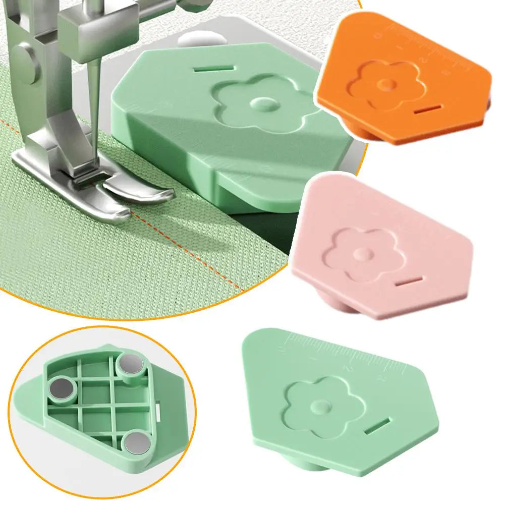 Magneet Slot Stitcher Naaimachine Accessoires Nieuwe Multipurpose Magnet Gauge Edge Polygonal Anti-Curling Plastic Positioner