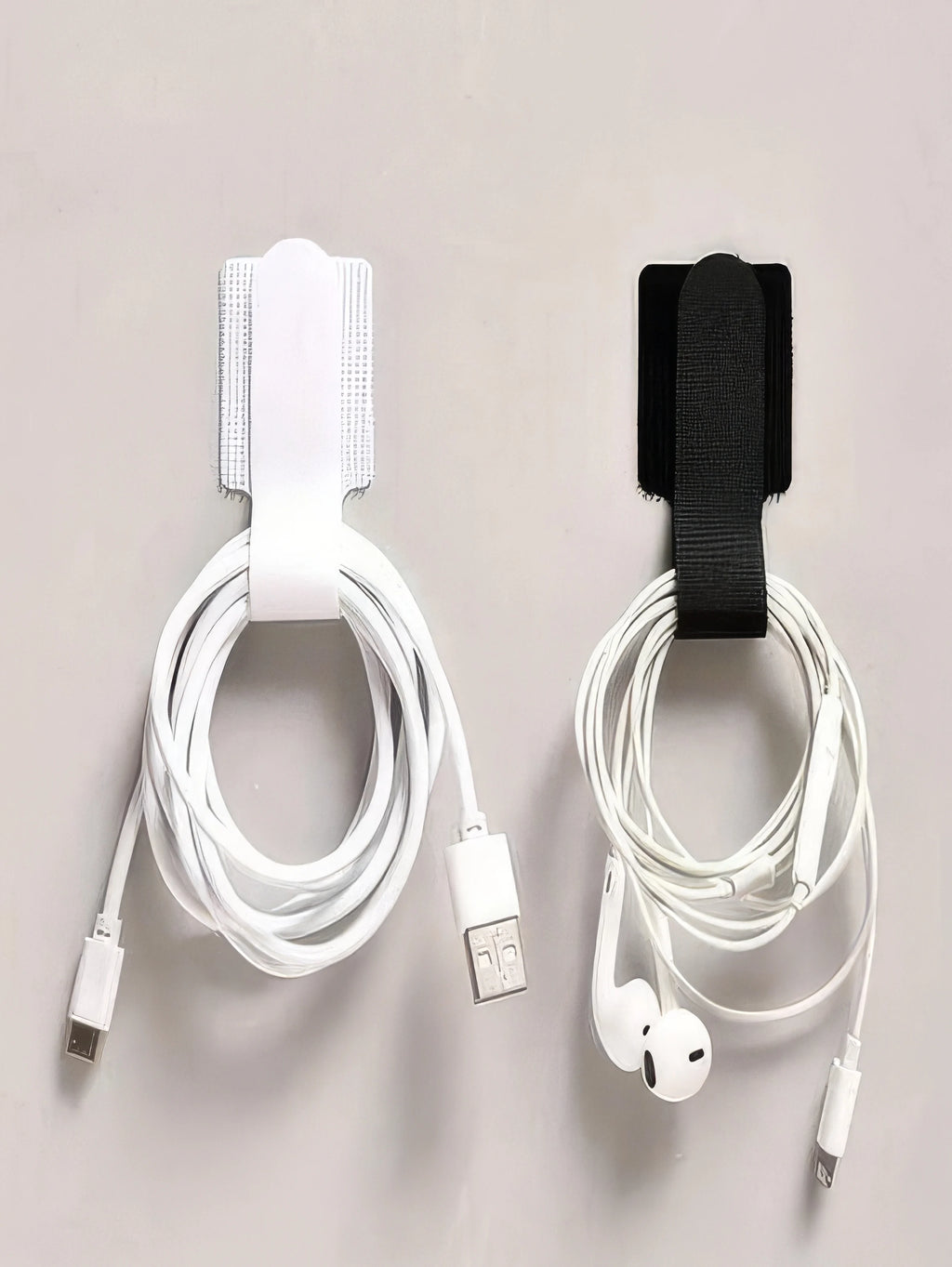 10/20/30 Wire Ties, White/black, Non Damaging To Equipment, Easy To Adjust Self-adhesive Tape, Suitable for Home/office Use