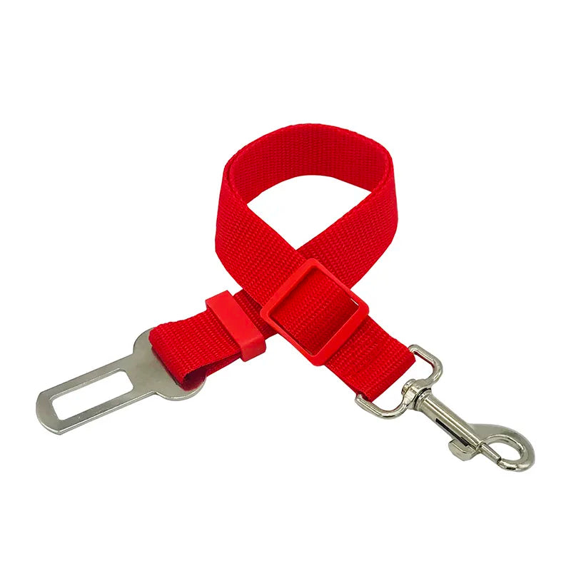 Adjustable Dogs Accessoires Pet Cat Dog Car Seat Belt Pet Seat Vehicle Dog Harness Lead Clip Safety Lever Traction Dog Collars