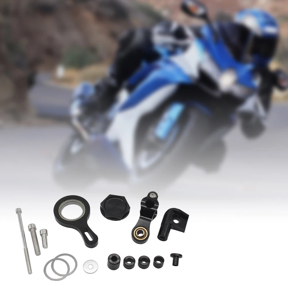 Motorcycle Steering Stabilizer Damper Mounting Bracket Kit Modification Accessories Replacement for YZFR1 2002-2017 YZFR6 2006