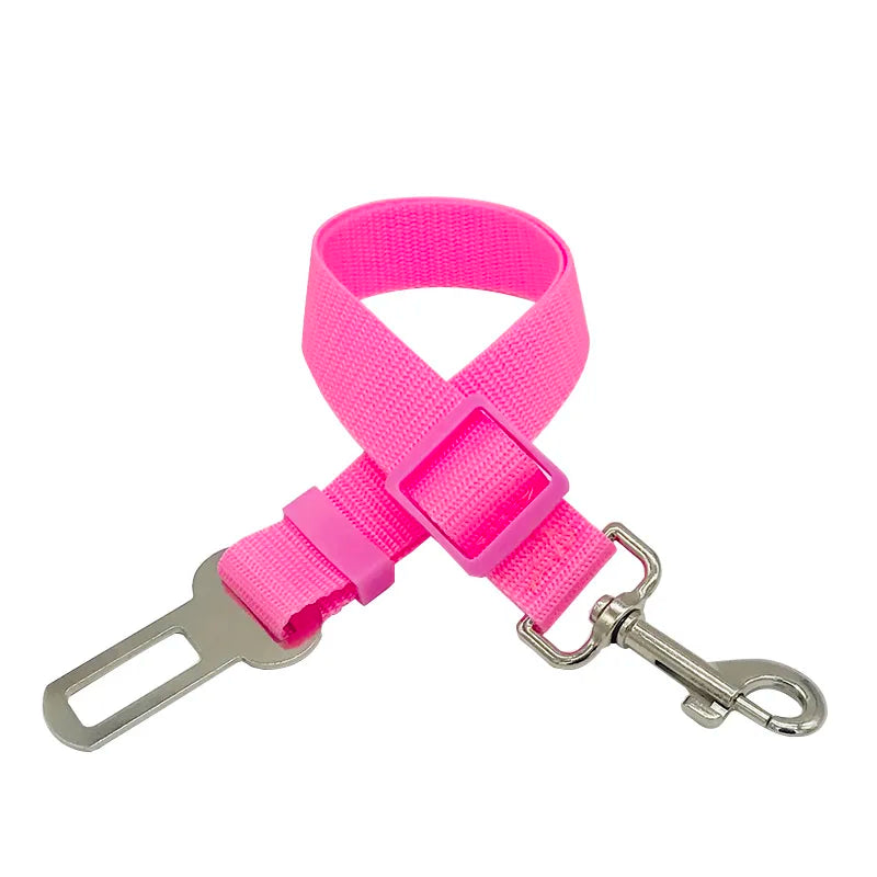 Adjustable Dogs Accessoires Pet Cat Dog Car Seat Belt Pet Seat Vehicle Dog Harness Lead Clip Safety Lever Traction Dog Collars