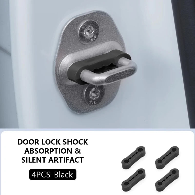 Car Door Shock Absorber Universal Car Door Buckle Soundproof Deadener Damper Cushion Anti-Vibration Buffer Pad for Most Cars