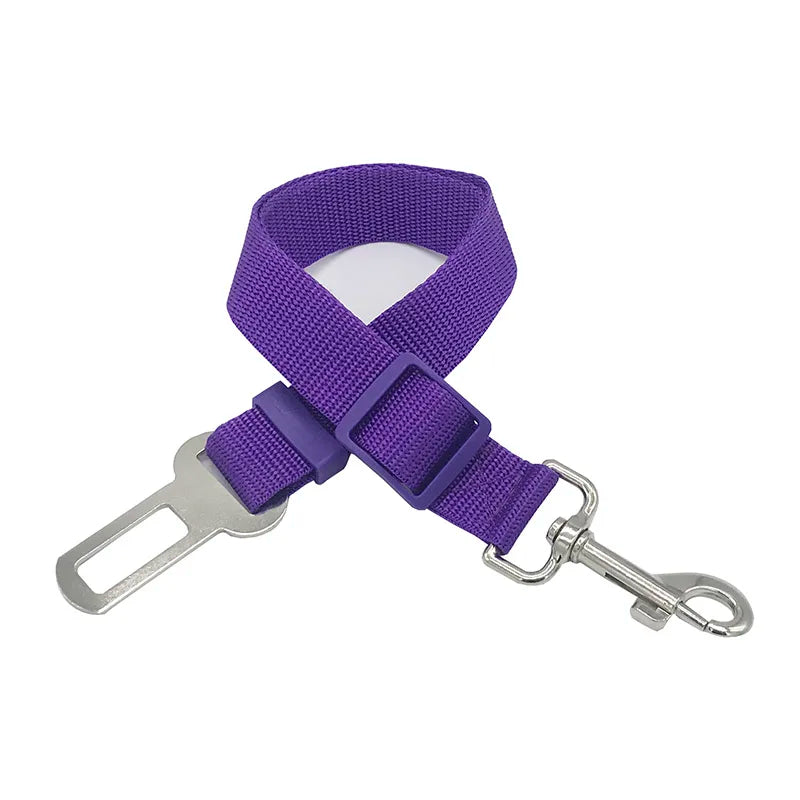 Adjustable Dogs Accessoires Pet Cat Dog Car Seat Belt Pet Seat Vehicle Dog Harness Lead Clip Safety Lever Traction Dog Collars