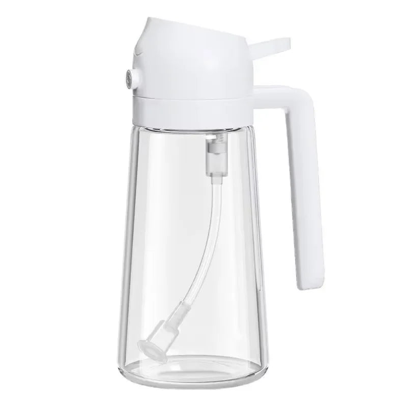 2-in-1 Kitchen Oil Sprayer and Dispenser Bottle, Plastic Oil Mister for Cooking, BBQ, Baking, Roasting and Picnic