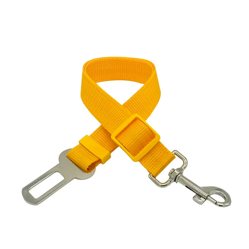 Adjustable Dogs Accessoires Pet Cat Dog Car Seat Belt Pet Seat Vehicle Dog Harness Lead Clip Safety Lever Traction Dog Collars