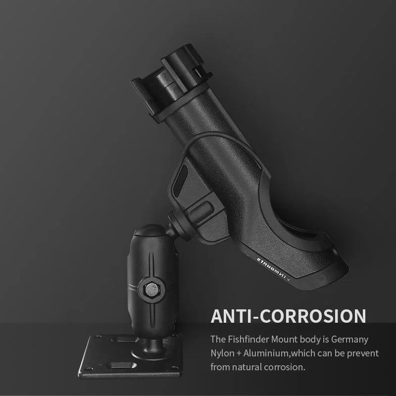 VIN frees your hands.Fishing rod holder,equipped with a 9.5cm dual-hole arm and a 1.5inch ball base,compatible with RAM mounts