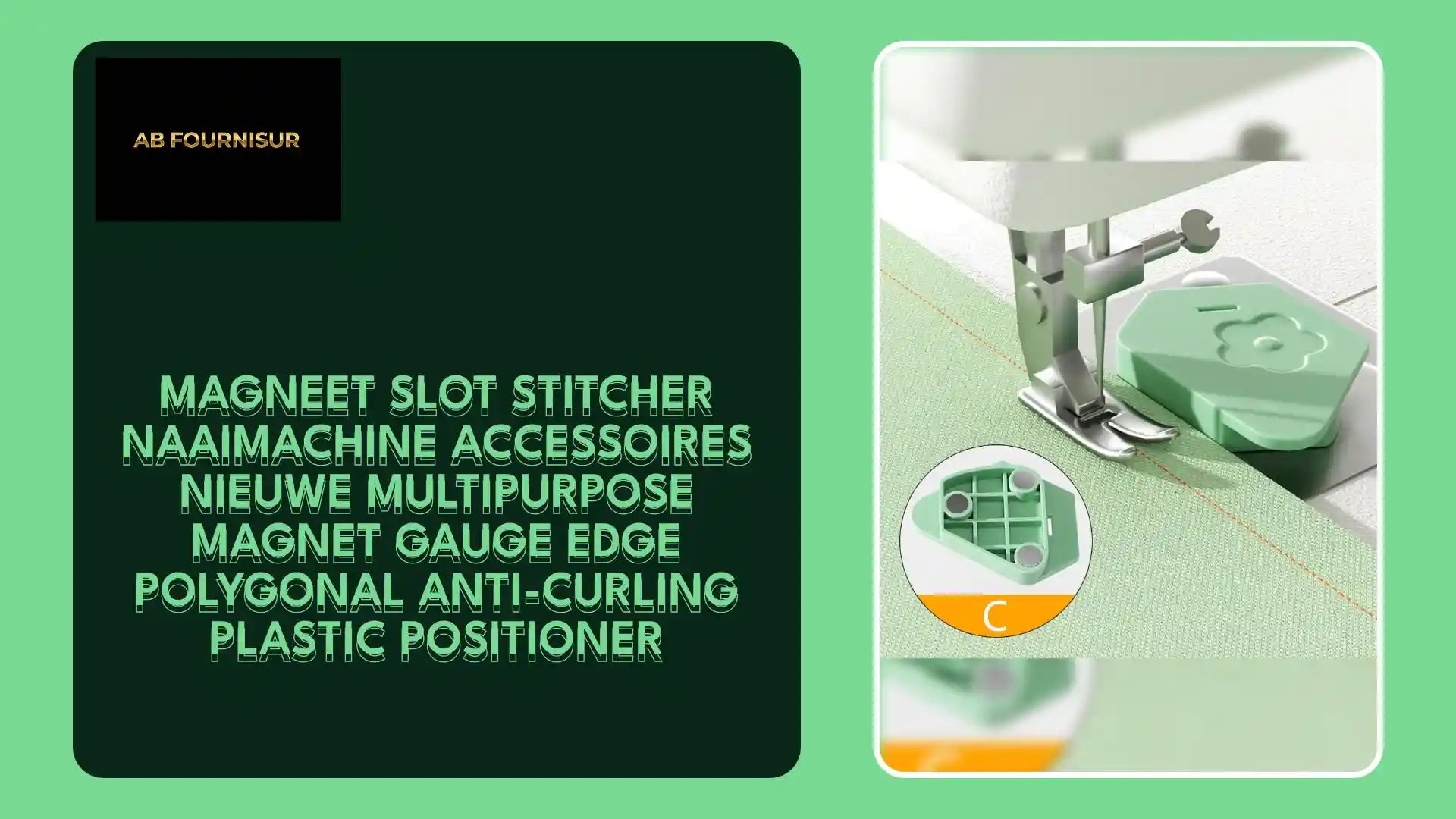 Magneet Slot Stitcher Naaimachine Accessoires Nieuwe Multipurpose Magnet Gauge Edge Polygonal Anti-Curling Plastic Positioner by@Outfy